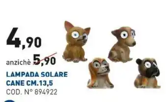 Lampada Solare Cane cm.13,5