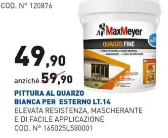 Pittura Al Quarzo Bianca per Esterno lt.14