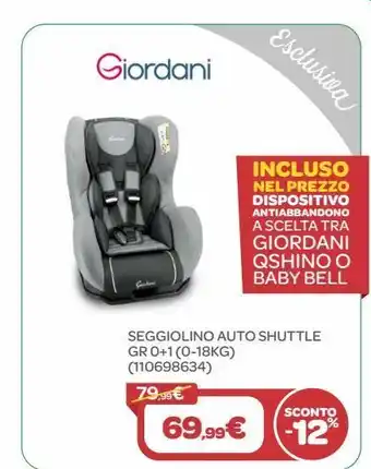 Seggiolino auto shuttle