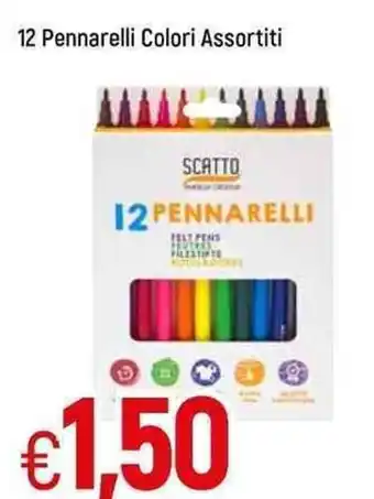 12 Pennarelli Colori Assortiti