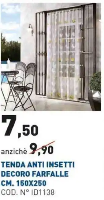 Scaramuzza Tenda Anti Insetti Decoro Farfalle cm. 150x250 offerta