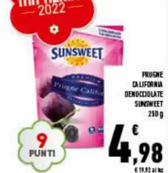 Conad Sunsweet Prugne California Denocciolate 250 g offerta