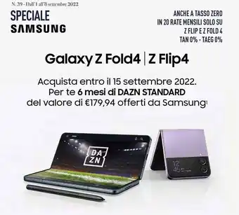 Unieuro Samsung Galaxy Z Fold4 | Z Flip4 offerta