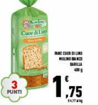 Conad Barilla Mulino Bianco Pane Cuor di Lino 400 g offerta
