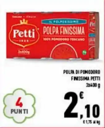 Conad Petti Polpa di Pomodoro Finissima 3x400 g offerta