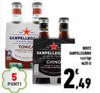 Conad Sanpellegrino Bibite vari tipi 4x20 cl offerta