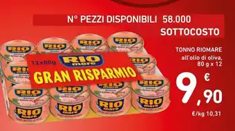 Spazio Conad Tonno in olio d'oliva rio mare 12x80g offerta