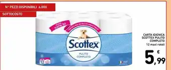Spazio Conad Carta igienica scottex pulito originale 12 maxi rotoli offerta