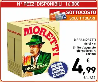 Spazio Conad Birra moretti 66 cl x6 offerta