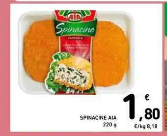 Spazio Conad Spinacine aia 220g offerta