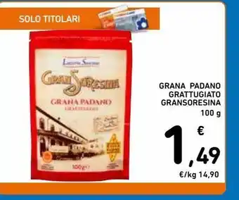 Spazio Conad Grana padano grattugiato gran soresina 100g offerta