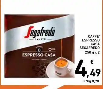 Spazio Conad Caffè espresso casa segafredo 250g x2 offerta