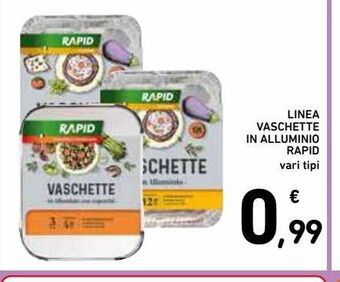 Linea vaschette in alluminio rapid vari tipi