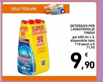 Spazio Conad Detersivo per lavastoviglie finish gel 600ml x3 offerta