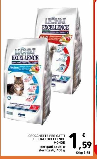 Spazio Conad Croccantini per gatti lechat excellence monge offerta