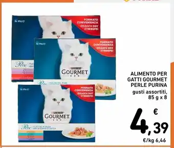Spazio Conad Cibo per gatti gourmet perle purina gusti assortiti x8 offerta