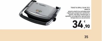 Spazio Conad Toast & grill slim 1911 ariete offerta
