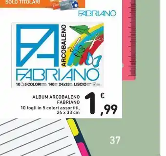 Spazio Conad Album arcobaleno fabriano 10 fogli in 5 colori assortiti offerta