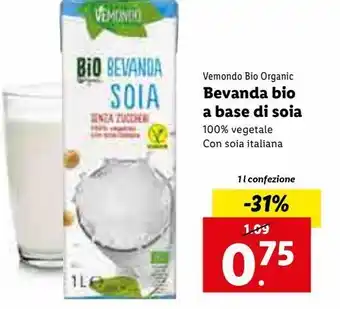 Lidl Bevande bio a base di soia 1 l offerta