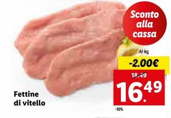 Lidl Fettine di vitello offerta