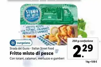 Lidl Fritto misto di pesce 250g offerta