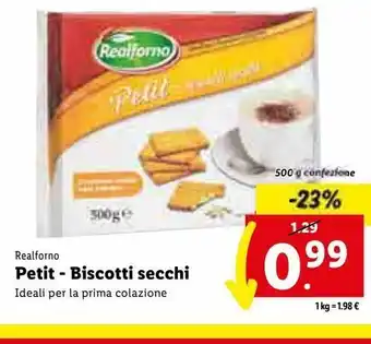 Lidl Petit - biscotti secchi offerta