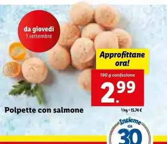 Lidl Polpette con salmone 190g offerta