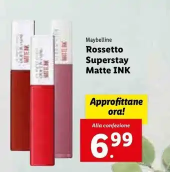 Lidl Rossetto superstay matte ink offerta