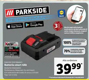 Lidl Batteria smart 4ah offerta