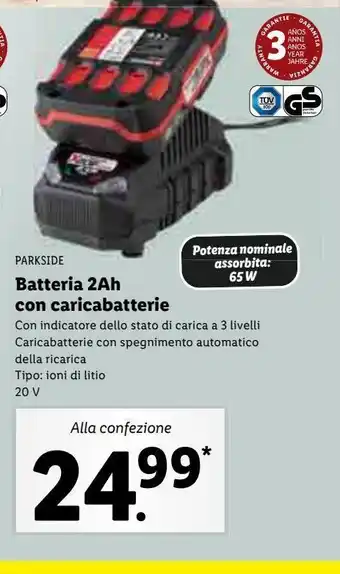 Lidl Batteria 2ah con caricabatterie offerta