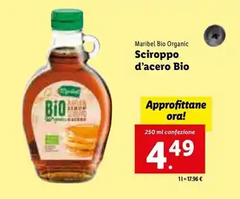Lidl Sciroppo acero bio 250 ml offerta