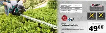 Lidl Tagliasiepi ricaricabile offerta