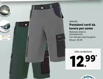 Lidl Pantaloni corti da lavoro da uomo offerta