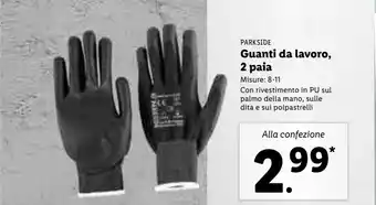 Lidl Guanti da lavoro 2 paia offerta