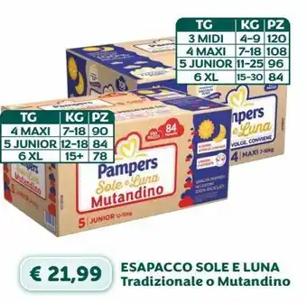 Bimbo Store Esapacco sole e luna tradizionale o mutandino offerta