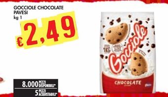 Bennet Gocciole chocolate pavesi offerta