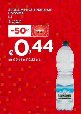 Bennet Acqua minerale naturale levissima offerta