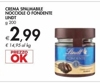Bennet Crema spalmabile nocciole o fondente lindt offerta