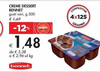 Bennet Creme dessert bennet offerta