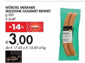 Bennet Wurstel meraner selezione gourmet bennet offerta