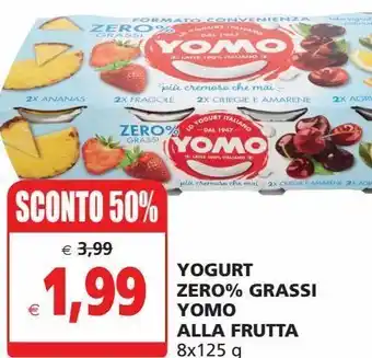 Il Gigante Yogurt zero% grassi yomo alla frutta offerta