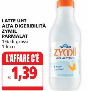 Il Gigante Latte uht alta digeribilità zymil parmalat 1% di grassi offerta
