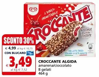 Il Gigante Croccante algida amarena/ cioccolato 8 gelati offerta