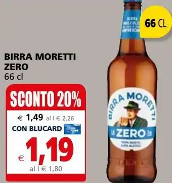 Il Gigante Birra moretti zero offerta