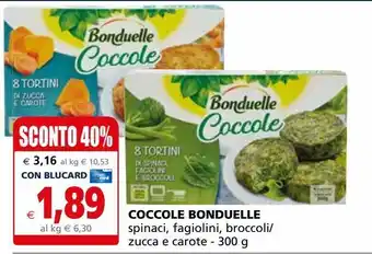 Il Gigante Coccole bonduelle spinaci, fagiolini, broccoli/ zucca e carote offerta