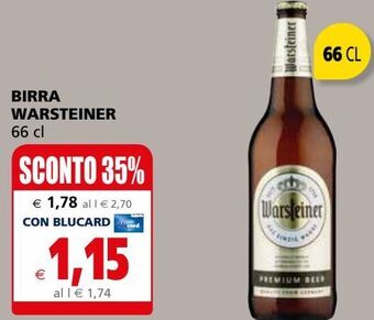 Il Gigante Birra warsteiner offerta