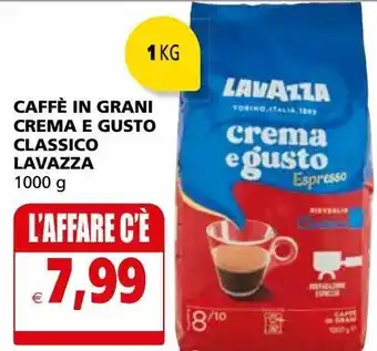 Il Gigante Caffé in grani crema e gusto classico lavazza offerta