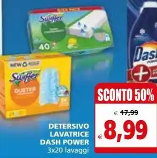 Il Gigante Detersivo lavatrice dash power 3x20 lavaggi offerta
