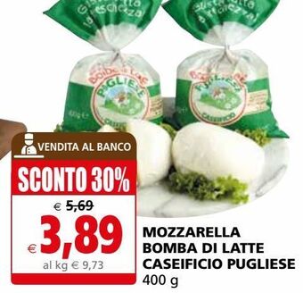 Il Gigante Mozzarella bomba di latte caseificio pugliese offerta