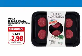 Il Gigante Tartar de carne salada salumificio trentino 150 g offerta